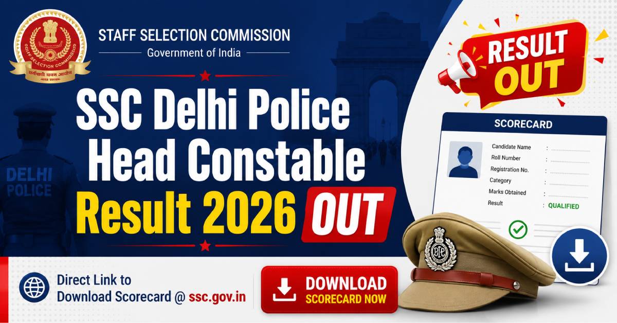 SSC Delhi Police Head Constable Result 2026 Download Scorecard